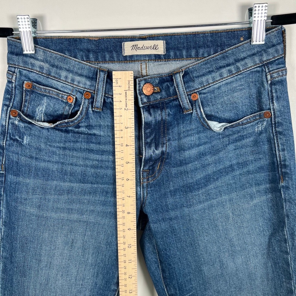 MADEWELL THE SLIM BOYJEAN in Walton Wash Skinny Jeans Style F2819 Size 25 - Picture 6 of 16